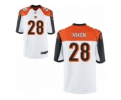 Men's Nike Cincinnati Bengals #28 Joe Mixon Game White NFL Jersey