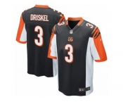 Men's Nike Cincinnati Bengals #3 Jeff Driskel Game Black Team Color NFL Jersey