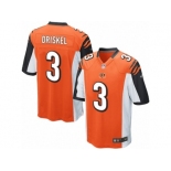 Men's Nike Cincinnati Bengals #3 Jeff Driskel Game Orange Alternate NFL Jersey