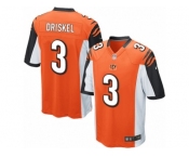 Men's Nike Cincinnati Bengals #3 Jeff Driskel Game Orange Alternate NFL Jersey