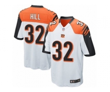 Men's Nike Cincinnati Bengals #32 Jeremy Hill Game White NFL Jersey