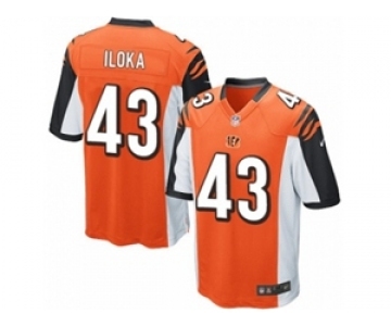 Men's Nike Cincinnati Bengals #43 George Iloka Game Orange Alternate NFL Jersey