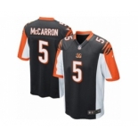 Men's Nike Cincinnati Bengals #5 AJ McCarron Game Black Team Color NFL Jersey