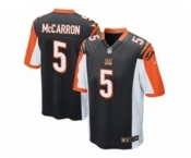 Men's Nike Cincinnati Bengals #5 AJ McCarron Game Black Team Color NFL Jersey