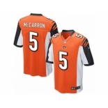 Men's Nike Cincinnati Bengals #5 AJ McCarron Game Orange Alternate NFL Jersey