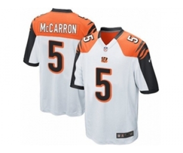 Men's Nike Cincinnati Bengals #5 AJ McCarron Game White NFL Jersey