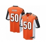 Men's Nike Cincinnati Bengals #50 A.J. Hawk Game Orange Alternate NFL Jersey