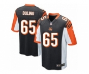 Men's Nike Cincinnati Bengals #65 Clint Boling Game Black Team Color NFL Jersey