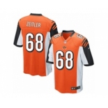 Men's Nike Cincinnati Bengals #68 Kevin Zeitler Game Orange Alternate NFL Jersey