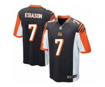 Men's Nike Cincinnati Bengals #7 Boomer Esiason Game Black Team Color NFL Jersey