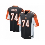 Men's Nike Cincinnati Bengals #74 Jake Fisher Game Black Team Color NFL Jersey