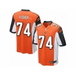 Men's Nike Cincinnati Bengals #74 Jake Fisher Game Orange Alternate NFL Jersey