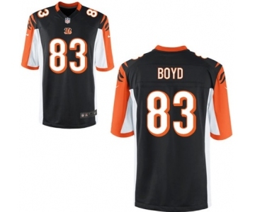 Men's Nike Cincinnati Bengals #83 Tyler Boyd Game Black Team Color NFL Jersey