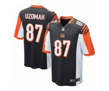 Men's Nike Cincinnati Bengals #87 C.J. Uzomah Game Black Team Color NFL Jersey