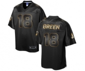 nike nfl jerseys cincinnati bengals #18 green black gold collection[game]