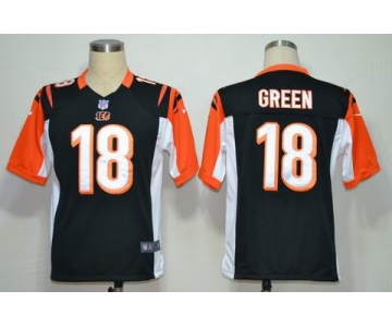 nike nfl jerseys cincinnati bengals #18 green black[game]