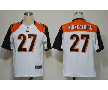 nike nfl jerseys cincinnati bengals #27 kirkpatrick white[game]