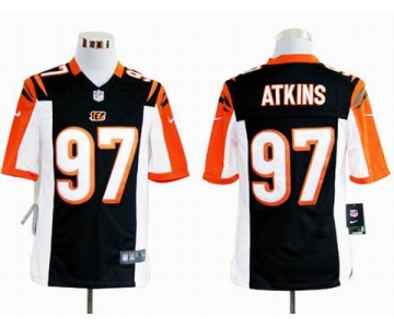 nike nfl jerseys cincinnati bengals #97 atkins black[game]