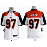 nike nfl jerseys cincinnati bengals #97 atkins white[game]