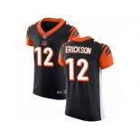 Men Nike Cincinnati Bengals #12 Alex Erickson Black Team Color Vapor Untouchable Elite Player NFL Jersey