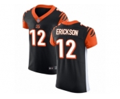 Men Nike Cincinnati Bengals #12 Alex Erickson Black Team Color Vapor Untouchable Elite Player NFL Jersey