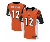 Men Nike Cincinnati Bengals #12 Alex Erickson Elite Orange Alternate NFL Jersey