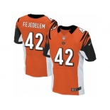 Men Nike Cincinnati Bengals #42 Clayton Fejedelem Elite Orange Alternate NFL Jersey