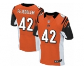 Men Nike Cincinnati Bengals #42 Clayton Fejedelem Elite Orange Alternate NFL Jersey