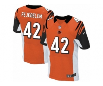 Men Nike Cincinnati Bengals #42 Clayton Fejedelem Elite Orange Alternate NFL Jersey