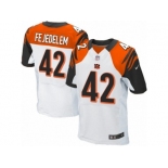 Men Nike Cincinnati Bengals #42 Clayton Fejedelem Elite White NFL Jersey