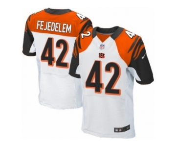 Men Nike Cincinnati Bengals #42 Clayton Fejedelem Elite White NFL Jersey