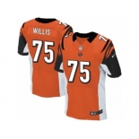 Men Nike Cincinnati Bengals #75 Jordan Willis Elite Orange Alternate NFL Jersey