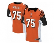 Men Nike Cincinnati Bengals #75 Jordan Willis Elite Orange Alternate NFL Jersey