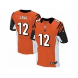 Men's Nike Cincinnati Bengals #12 Mohamed Sanu Elite Orange Alternate NFL Jersey