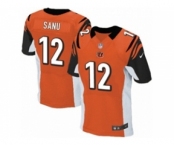 Men's Nike Cincinnati Bengals #12 Mohamed Sanu Elite Orange Alternate NFL Jersey