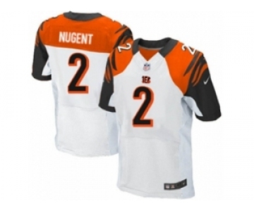 Men's Nike Cincinnati Bengals #2 Mike Nugent Elite White NFL Jersey