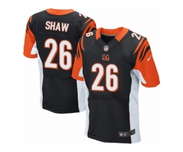 Men's Nike Cincinnati Bengals #26 Josh Shaw Elite Black Team Color NFL Jersey