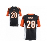 Men's Nike Cincinnati Bengals #28 Joe Mixon Elite Black Team Color NFL Jers