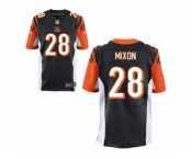 Men's Nike Cincinnati Bengals #28 Joe Mixon Elite Black Team Color NFL Jers