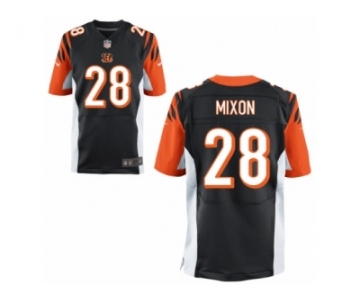 Men's Nike Cincinnati Bengals #28 Joe Mixon Elite Black Team Color NFL Jers