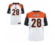 Men's Nike Cincinnati Bengals #28 Joe Mixon Elite White NFL Jersey