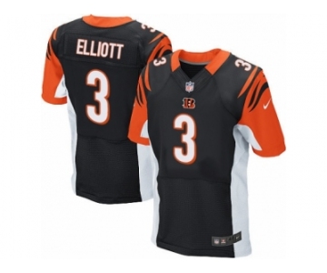 Men's Nike Cincinnati Bengals #3 Jake Elliott Elite Black Team Color NFL Jersey