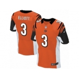 Men's Nike Cincinnati Bengals #3 Jake Elliott Elite Orange Alternate NFL Jersey