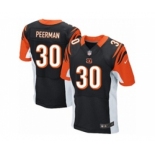 Men's Nike Cincinnati Bengals #30 Cedric Peerman Elite Black Team Color NFL Jersey