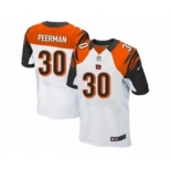 Men's Nike Cincinnati Bengals #30 Cedric Peerman Elite White NFL Jersey