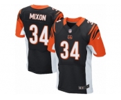 Men's Nike Cincinnati Bengals #34 Joe Mixon Elite Black Team Color NFL Jersey