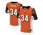 Men's Nike Cincinnati Bengals #34 Joe Mixon Elite Orange Alternate NFL Jersey