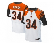 Men's Nike Cincinnati Bengals #34 Joe Mixon Elite White NFL Jersey