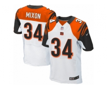 Men's Nike Cincinnati Bengals #34 Joe Mixon Elite White NFL Jersey