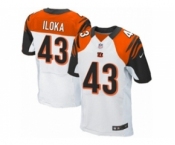 Men's Nike Cincinnati Bengals #43 George Iloka Elite White NFL Jersey